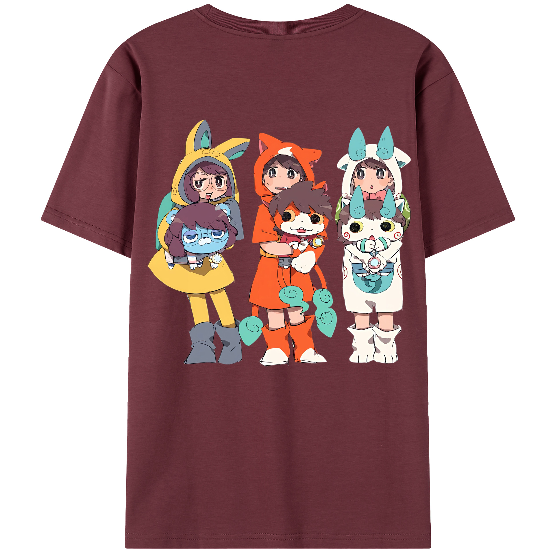 （画像用） 妖怪ウォッチ Yo-kai Watch 綿100％半袖Tシャツ（背面プリント）